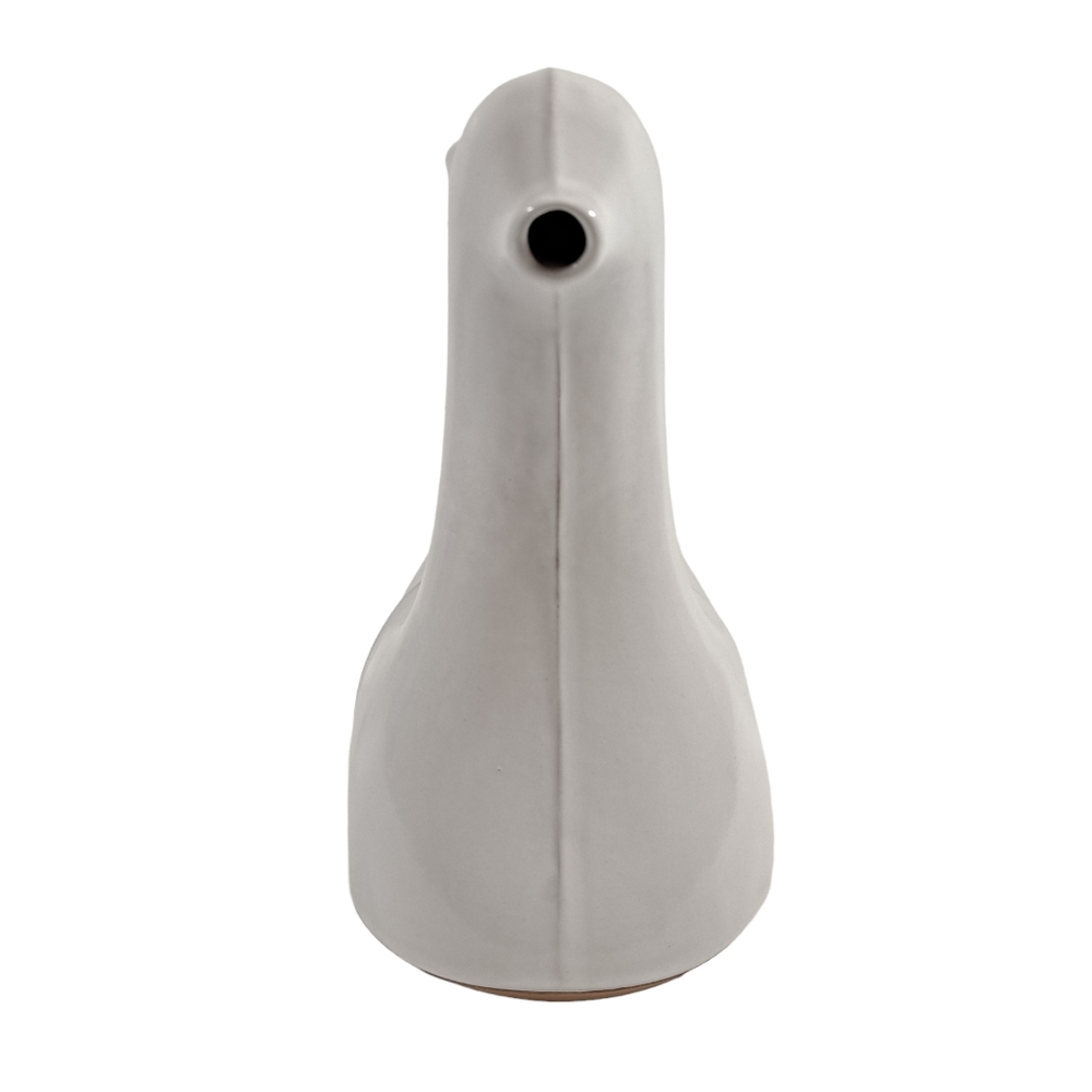 ED Ellen DeGeneres Artisan Bird Water Pitcher Handmade White NOB - Picture 2 of 7